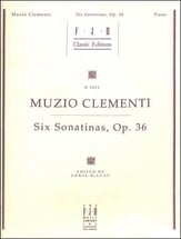 Six Sonatinas Op. 36 piano sheet music cover